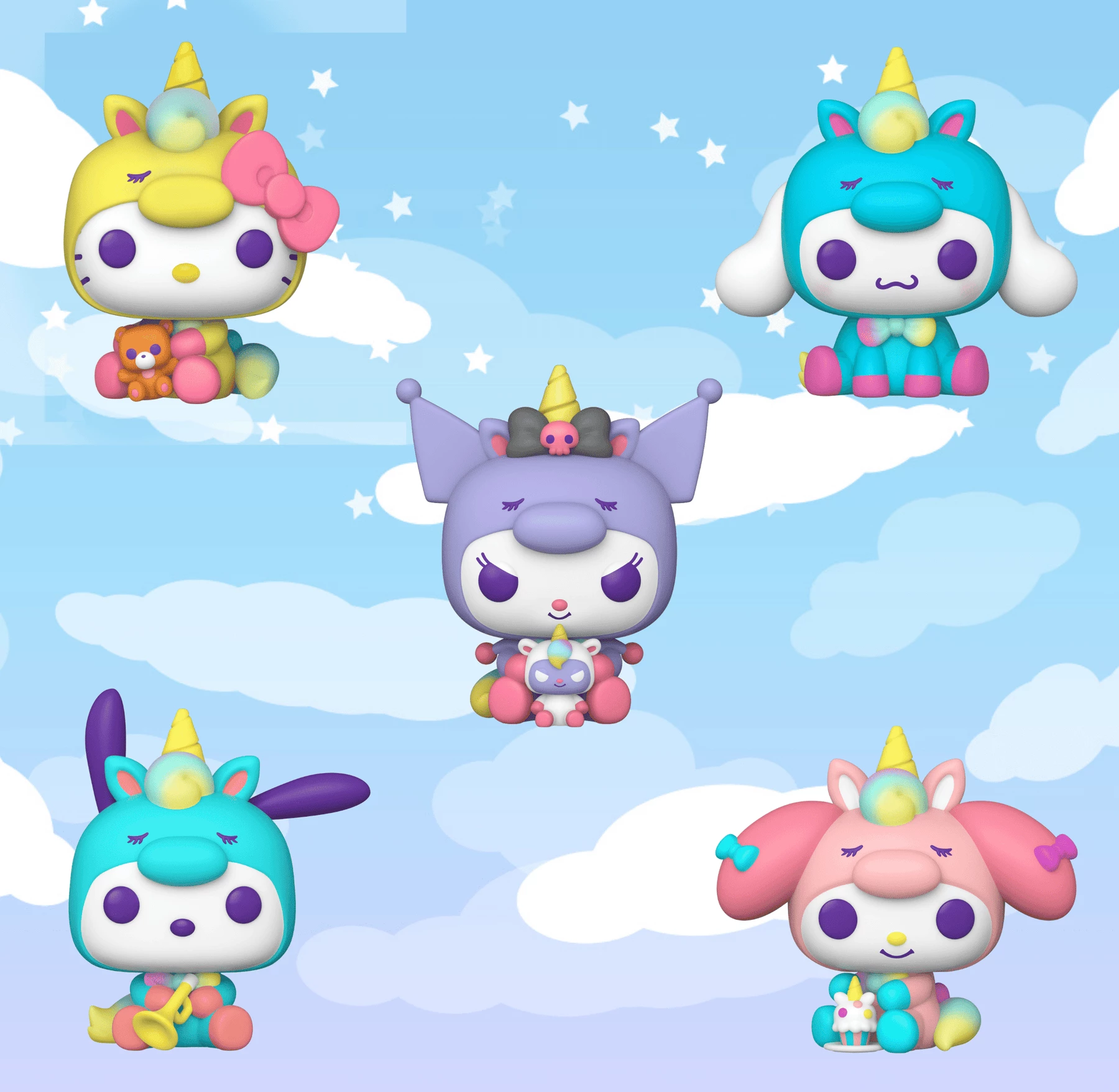 Hot Sale ???? Hello Kitty And Friends Funko Pop! Unicorn Party Complete Set Of 5 ⭐ 1 Hot Sale ???? Hello Kitty And Friends Funko Pop! Unicorn Party Complete Set Of 5 ⭐