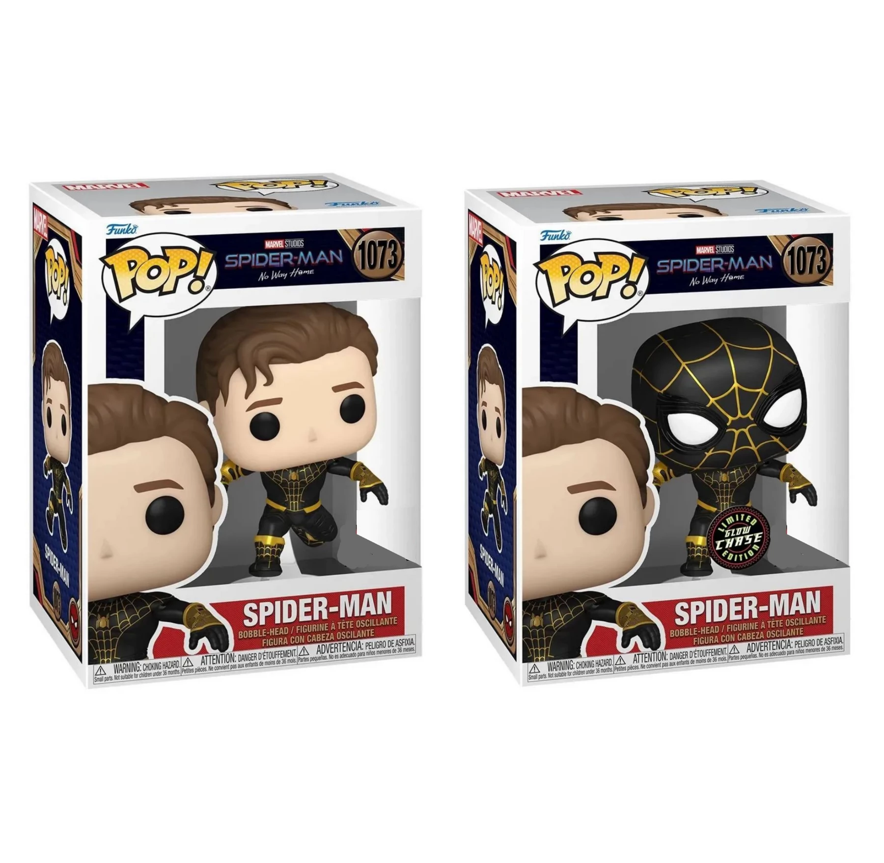 Best Sale ???? Spider-Man: No Way Home Funko Pop! Unmasked Spider-Man (Black Suit) #1073 Set Of 2 Common & CHASE ???? 2 Best Sale ???? Spider-Man: No Way Home Funko Pop! Unmasked Spider-Man (Black Suit) #1073 Set Of 2 Common & CHASE ???? - Image 2