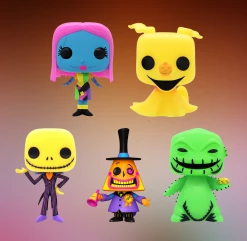 Top 10 ✔️ Disney Funko Pop! The Nightmare Before ???? Christmas (Neon Black Light) Complete Set Of 5 ????