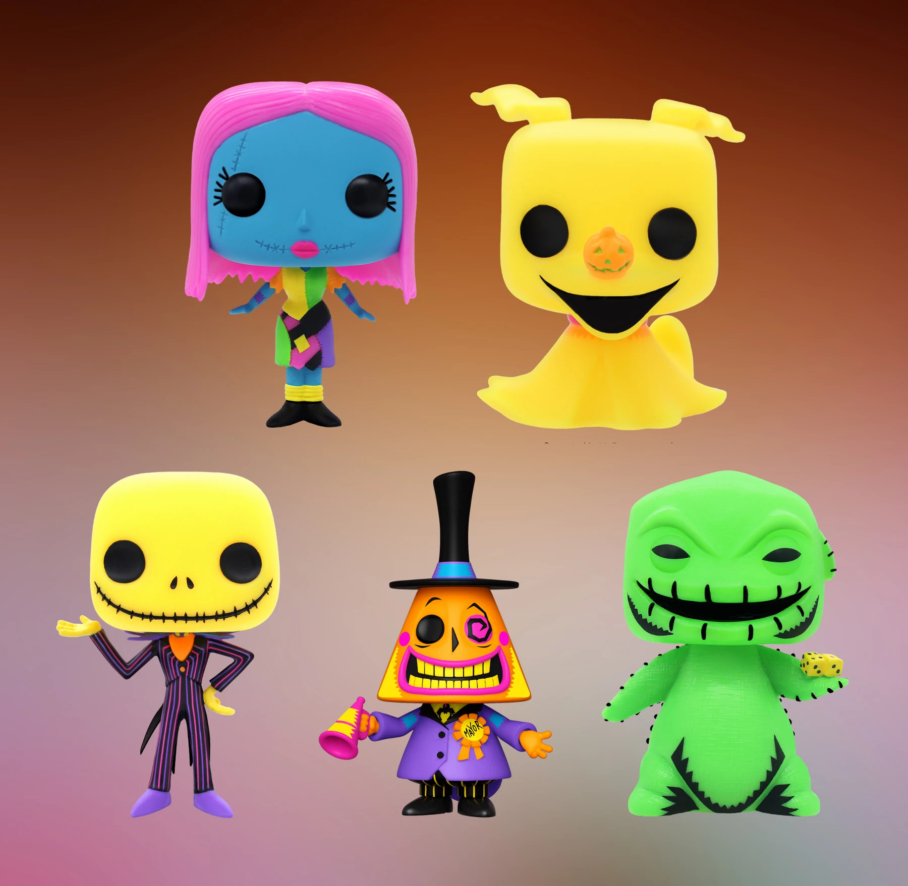 Top 10 ✔️ Disney Funko Pop! The Nightmare Before ???? Christmas (Neon Black Light) Complete Set Of 5 ???? 1 Top 10 ✔️ Disney Funko Pop! The Nightmare Before ???? Christmas (Neon Black Light) Complete Set Of 5 ????