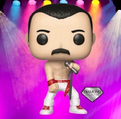 Wholesale ???? Queen Funko Pop! Freddie Mercury (Rock'n' America) (Diamond Collection) (No ???? Shirt) #97 (WAVE 2) ????
