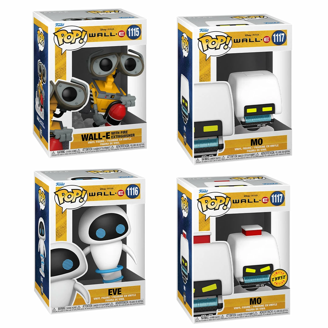New ⌛ Wall-E Funko Pop! Wall-E Set Of 4 (CHASE Included) ⭐ 2 New ⌛ Wall-E Funko Pop! Wall-E Set Of 4 (CHASE Included) ⭐ - Image 2