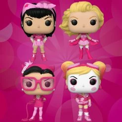 Top 10 ???? DC Bombshells Breast Cancer Awareness Funko Pop! With Purpose Complete Set Of 4 ????