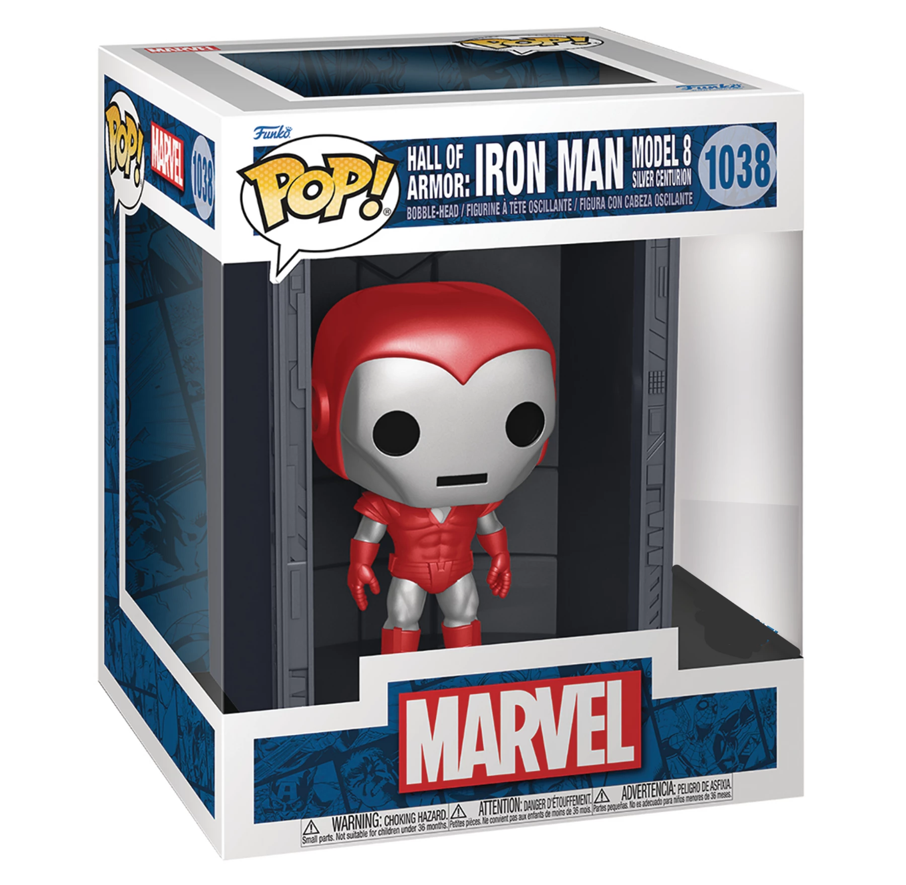Brand new ???? Marvel Funko Pop! Deluxe Hall Of Armor: Iron Man Model 8 (Silver Centurion) #1038 ???? 2 Brand new ???? Marvel Funko Pop! Deluxe Hall Of Armor: Iron Man Model 8 (Silver Centurion) #1038 ???? - Image 2