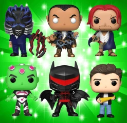 Hot Sale ???? Big Apple Collectibles Funko Pop! Exclusives 6-Pack ~All For One ~ Black Adam ~ Brainiac ~ Hellbat ~ Ben Wyatt ~ Shanks ????