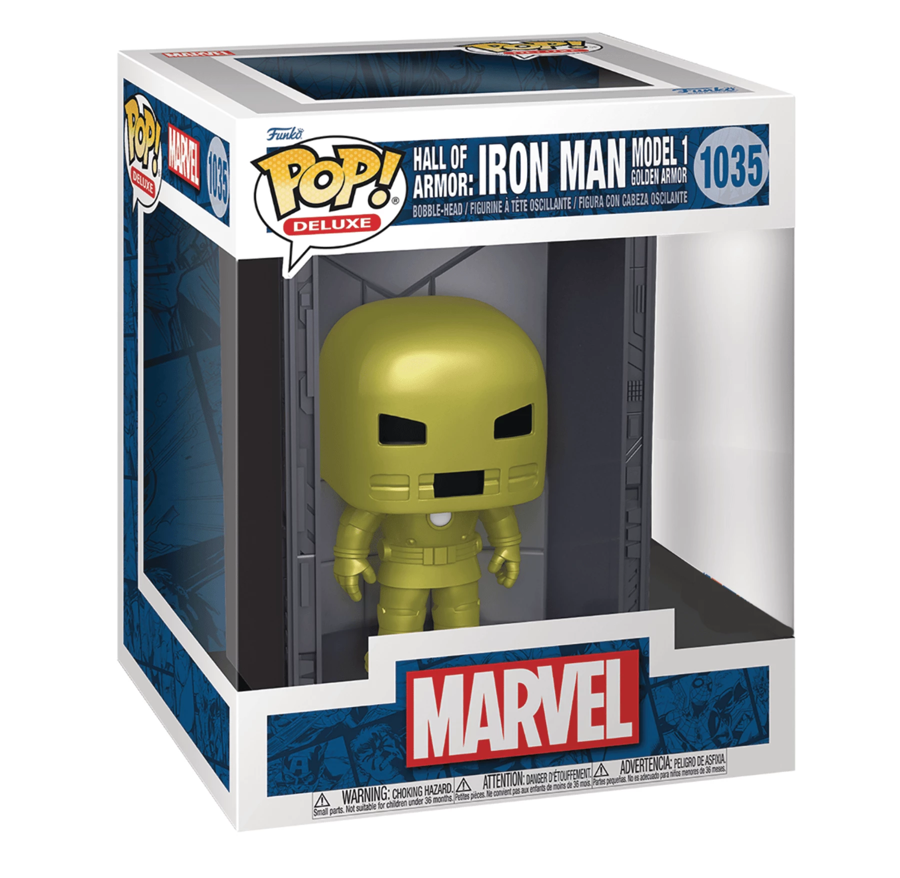 Promo ???? Marvel Funko Pop! Deluxe Hall Of Armor: Iron Man Model 1 (Golden Armor) #1035 ❤️ 2 Promo ???? Marvel Funko Pop! Deluxe Hall Of Armor: Iron Man Model 1 (Golden Armor) #1035 ❤️ - Image 2