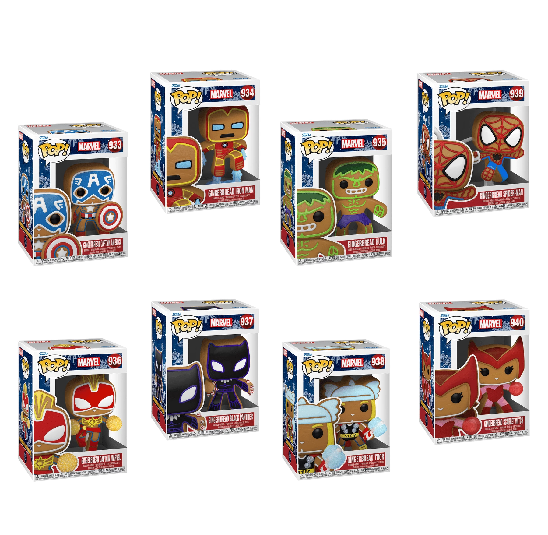 Outlet ⭐ Marvel Holiday Funko Pop! The Gingerbread Avengers Complete Set Of 8 ???? 2 Outlet ⭐ Marvel Holiday Funko Pop! The Gingerbread Avengers Complete Set Of 8 ???? - Image 2