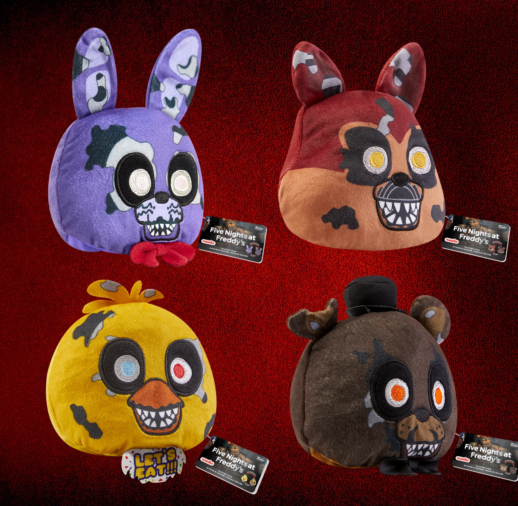 Cheapest ???? Five Nights At Freddy's Funko Plush! Complete Set Of 4 (Reversible Heads) 4in Plush ???? 2 Cheapest ???? Five Nights At Freddy's Funko Plush! Complete Set Of 4 (Reversible Heads) 4in Plush ???? - Image 2