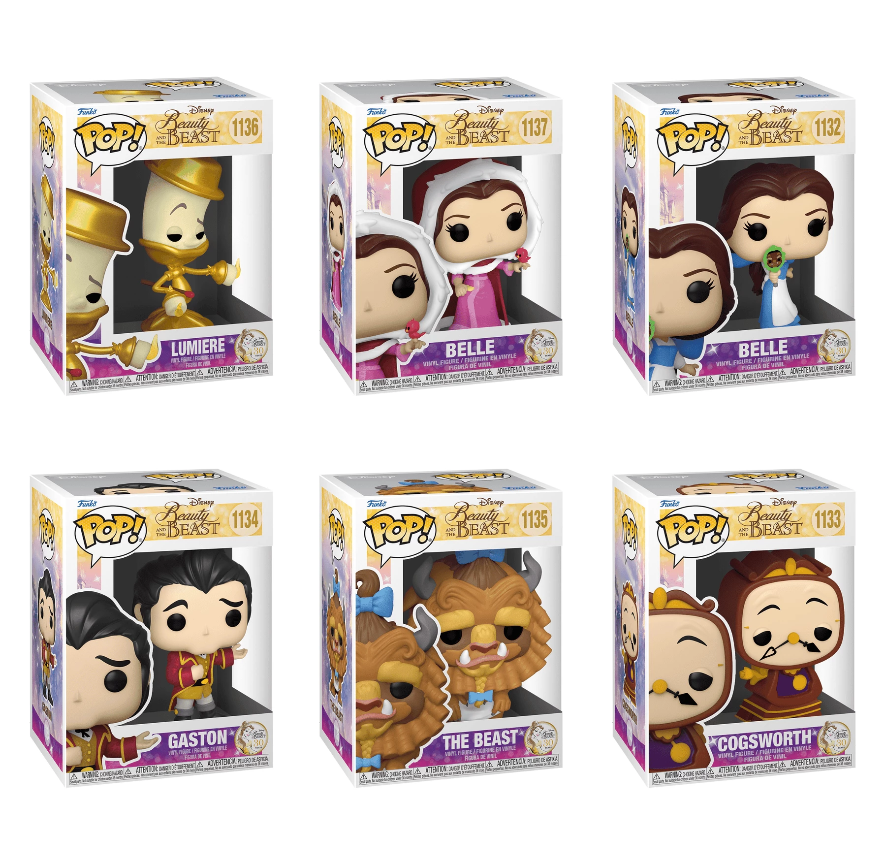 Budget ???? Beauty And The Beast Funko Pop! 30th Anniversary Complete Set Of 6 ???? 2 Budget ???? Beauty And The Beast Funko Pop! 30th Anniversary Complete Set Of 6 ???? - Image 2