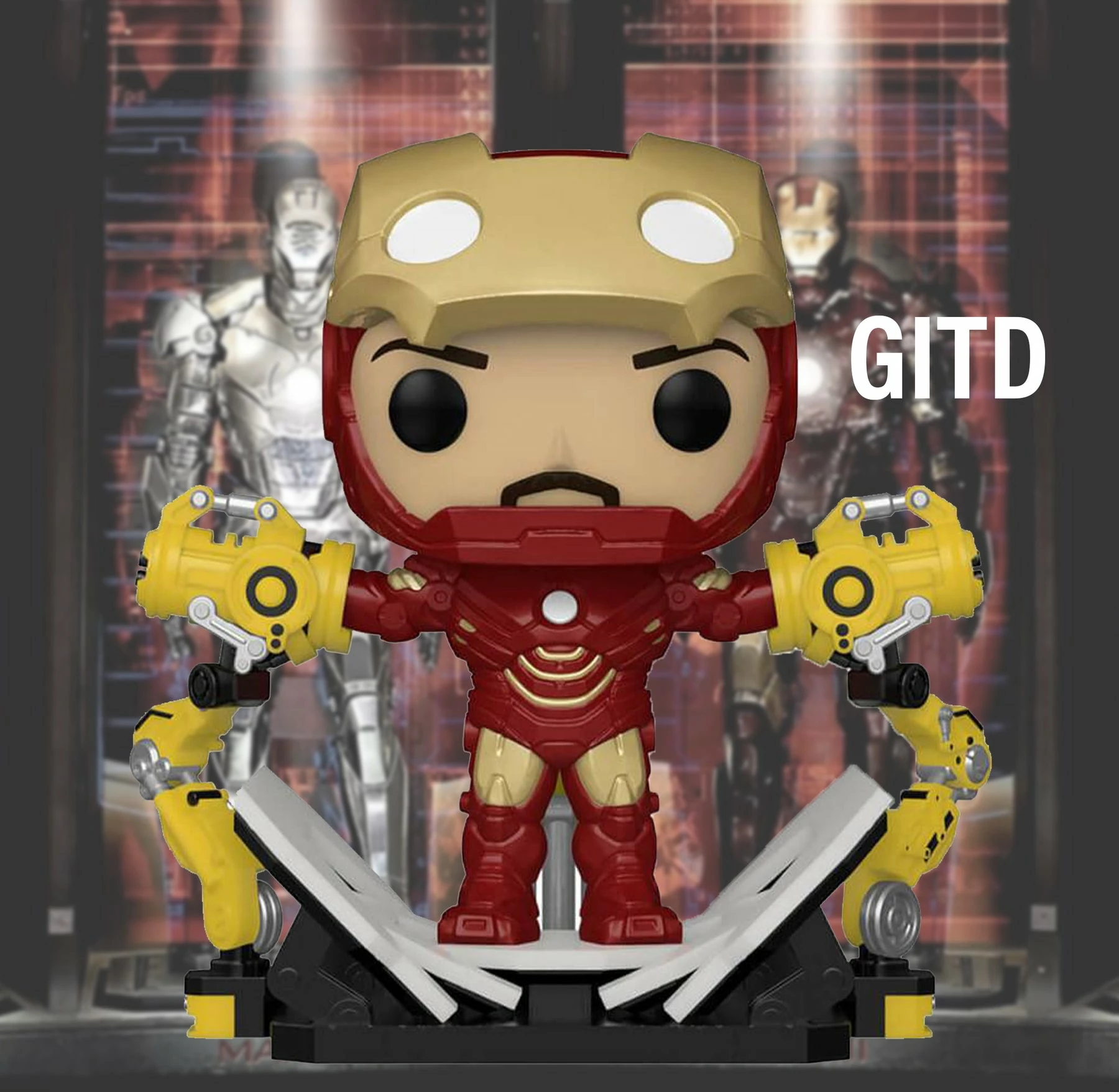 Best Pirce ???? Iron Man 2 Funko Pop! Deluxe Iron Man (with Gantry) 6in (GITD) #905 ???? 1 Best Pirce ???? Iron Man 2 Funko Pop! Deluxe Iron Man (with Gantry) 6in (GITD) #905 ????