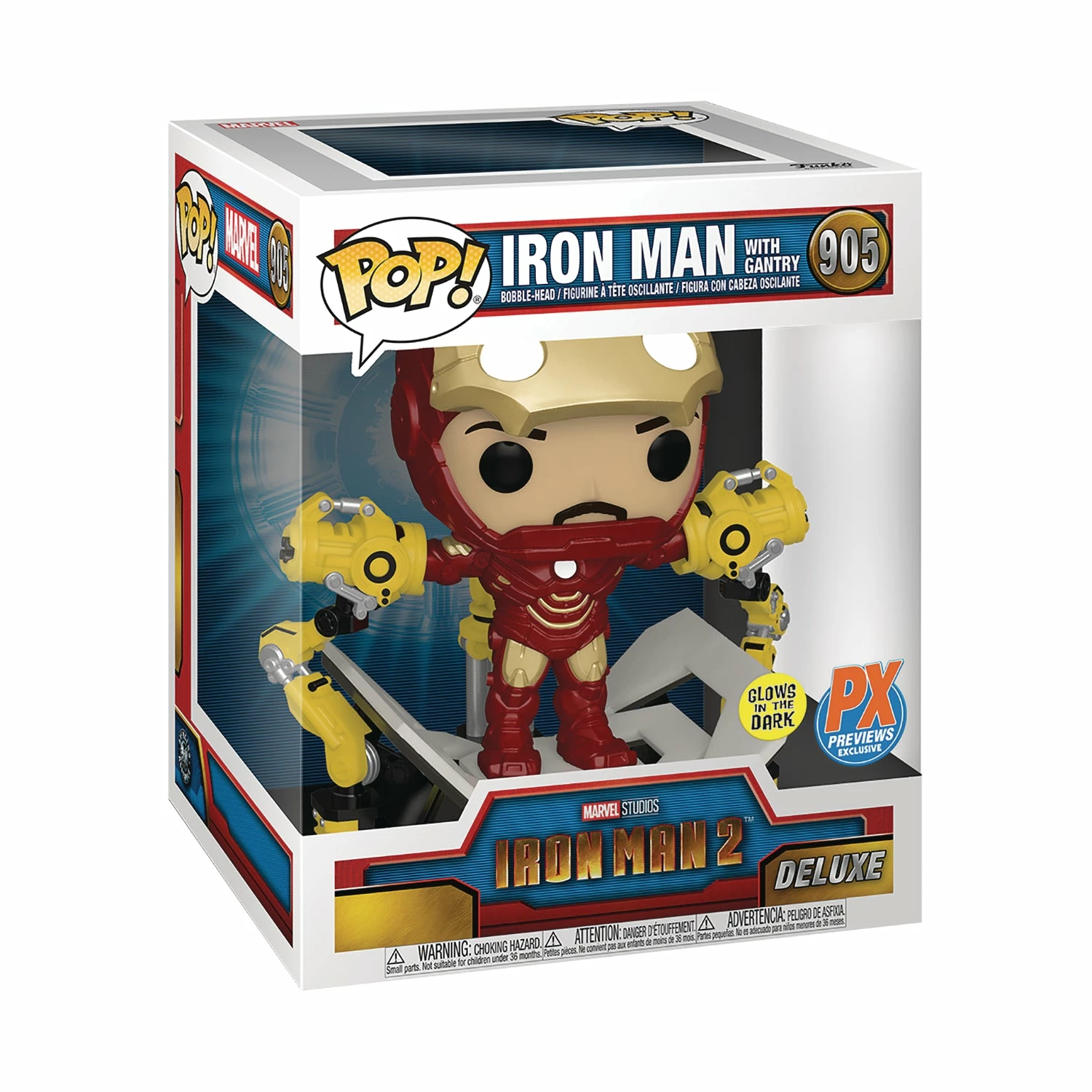 Best Pirce ???? Iron Man 2 Funko Pop! Deluxe Iron Man (with Gantry) 6in (GITD) #905 ???? 2 Best Pirce ???? Iron Man 2 Funko Pop! Deluxe Iron Man (with Gantry) 6in (GITD) #905 ???? - Image 2