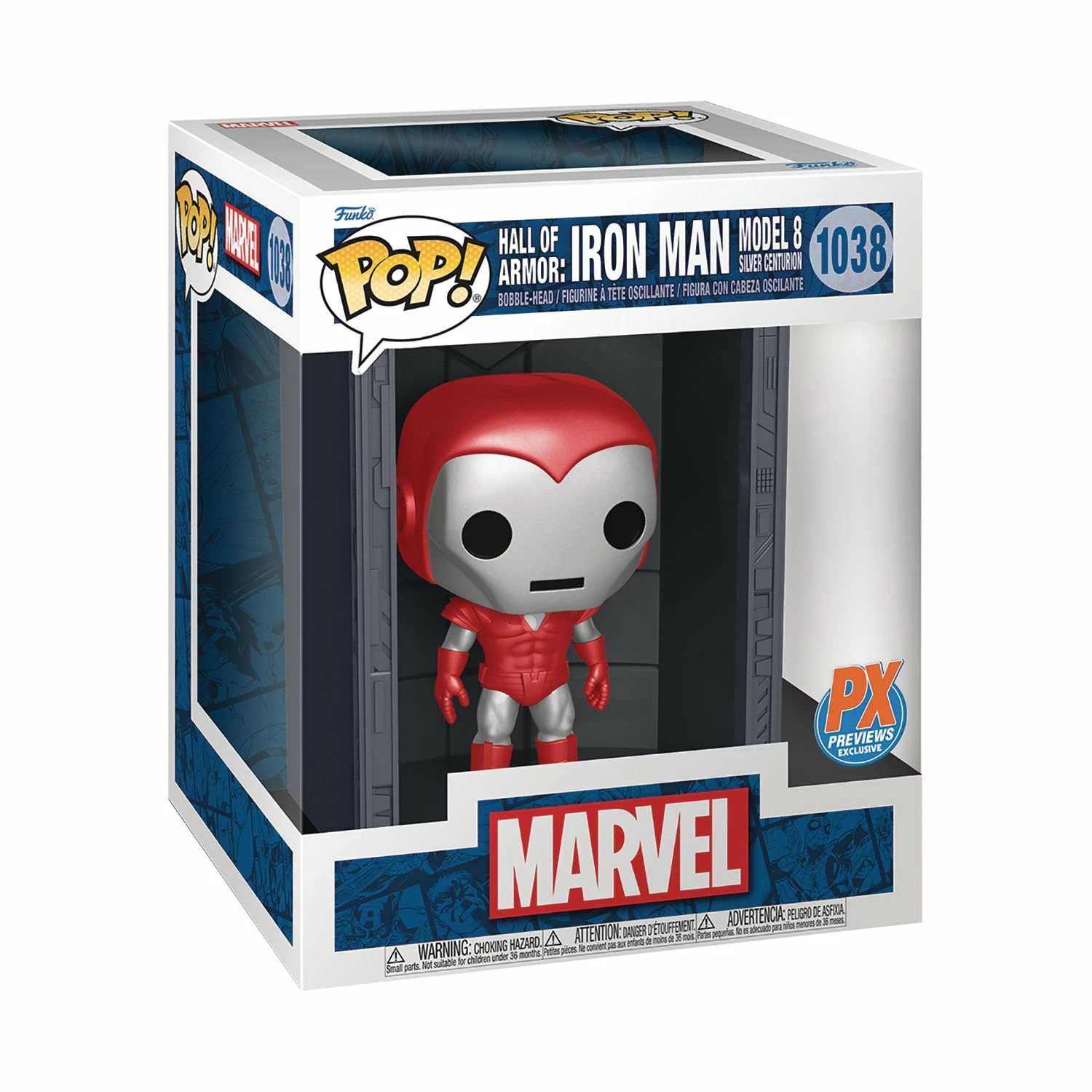 Brand new ???? Marvel Funko Pop! Deluxe Hall Of Armor: Iron Man Model 8 (Silver Centurion) #1038 ???? 4 Brand new ???? Marvel Funko Pop! Deluxe Hall Of Armor: Iron Man Model 8 (Silver Centurion) #1038 ???? - Image 4
