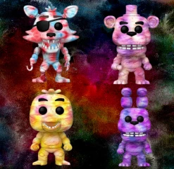 New ???? Five Nights At Freddy's Funko Pop! Complete Set Of 4 (Tie-Dye) ????