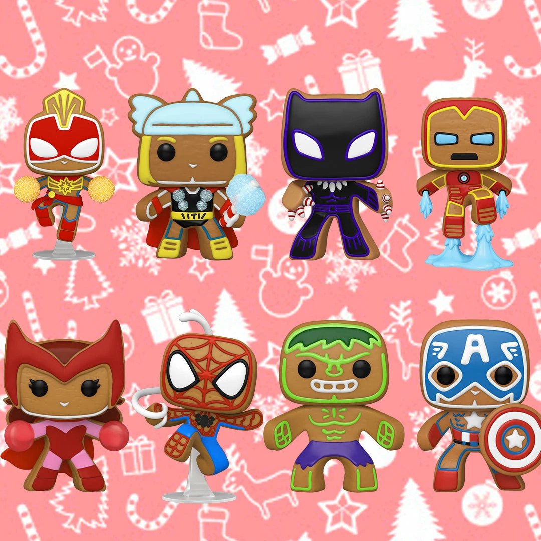 Outlet ⭐ Marvel Holiday Funko Pop! The Gingerbread Avengers Complete Set Of 8 ???? 1 Outlet ⭐ Marvel Holiday Funko Pop! The Gingerbread Avengers Complete Set Of 8 ????
